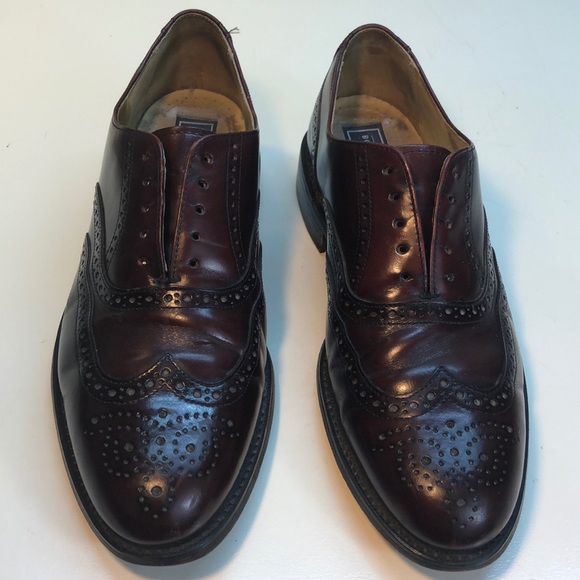 Bostonian Burgundy Leather Wingtip Oxford Shoes main image 4
